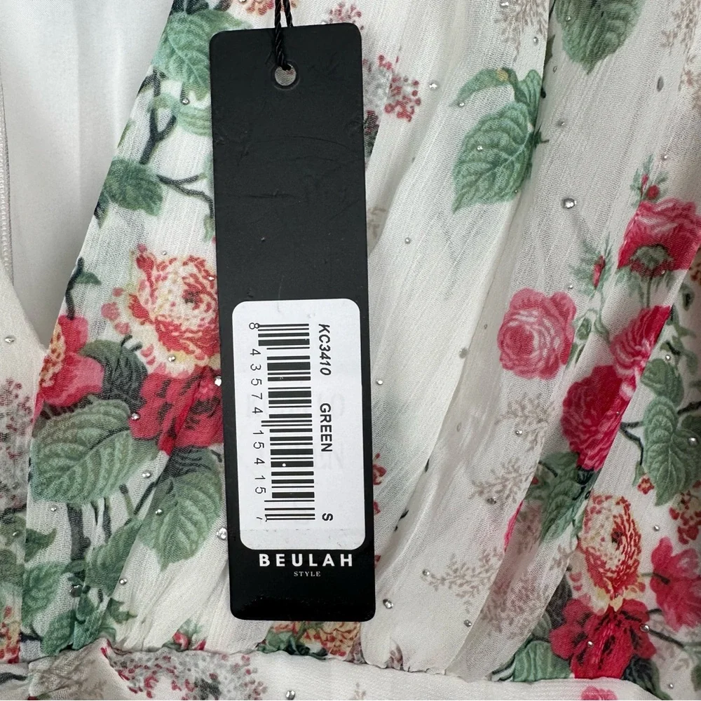 BEULAH London Floral Ruched Mini Dress - Picture 6 of 8